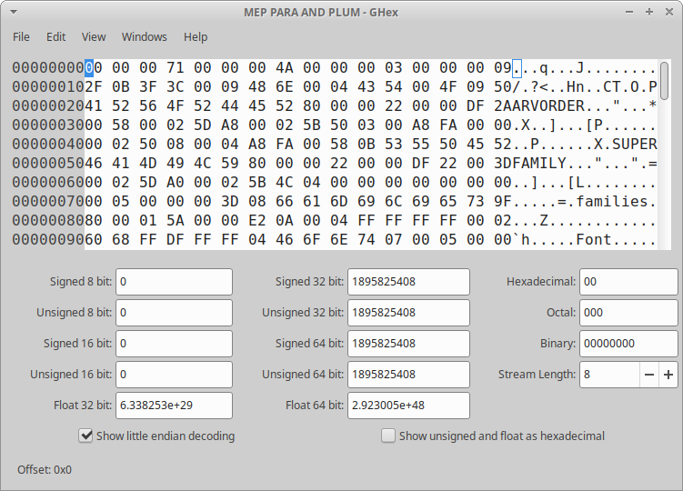 Screenshot of GHex